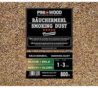 PINI Trucioli per affumicatura in faggio e ontano, 1-3 mm, 800 g