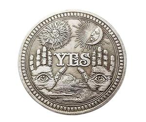 PiniceCore 1pc Sì o No Skull Monete Commemorative in ricordo della Moneta Sfida da Collezione Accessori per la Collezione d'Arte del mestiere la Decorazione Domestica