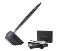 pininfarina segno Cambiano Transitions | Pennino con penna a sfera e supporto inclinato da tavolo | Penna a sfera inchiostro nero | Corpo nero