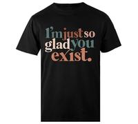 Pinitotee I’m Just So Glad You Exist Maglietta da Uomo Nera da Uomo Regular