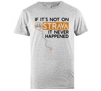 Pinitotee If It Is Not On Strava It Never Maglietta da Uomo Grigia da Uomo, Regolare