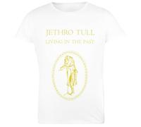 Pinitotee Jethro Tull Living in The Past Maglietta da Donna Bianca da Donna Regolare