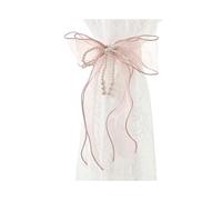 (Pink 1) Beaded Bows Curtain Holdbacks With Butterfly Design Ideal For Modern Homes Interiors Easy Installation And Long last Wine red