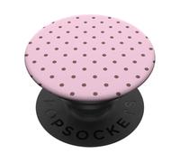 Pink and Brown Polka Dots Classic Polkadots Simple Pattern PopSockets PopGrip Adesivo