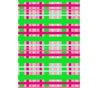 Pink and Green Plaid Hardcover Journal Planner