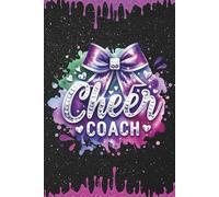 Pink and Purple Paint Drip Cheer Coach: Blank 120 Page Lined Journal/Notebook/Poetry/Lyric Book