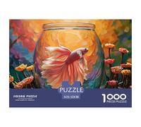Pink And White Betta Fish 1000 Pezzi Cartoncino Premium Puzzle Siamese Fighting Fish Antistress Gioco Per Famiglie Puzzle Per Adulti E Bambini 52x38cm/1000pcs