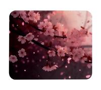 Pink Art Cherry Mousepad Durevoli Tappetino per Mouse Bordi Cuciti Mouse Pad per Casa Computer Laptop 25X30Cm