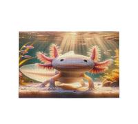 Pink Axolotl - Puzzle subacqueo per adulti, 1000 pezzi, 29,5 × 19,7 cm