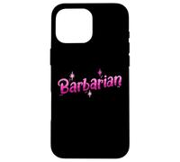 Pink Barbarian Funny RPG Gamer Ragazze Donne Bambini Custodia per iPhone 16 Pro Max
