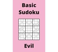 Pink Basic Sudoku Book, 9x9 Puzzles, 150 Pages, 5x8, Evil