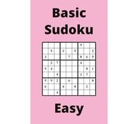Pink Basic Sudoku Book, 9x9 Puzzles, 200 Pages, 5x8, Easy