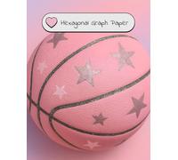 Pink Basketball Hexagonal Graph Paper Notebook: 8.5” x 11” Hexagonal Grid Notebook with Small .2" Hexes