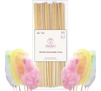 Pink Beard 100 bastoncini di legno per zucchero filato - bastoncini da 30 cm - steli quadrati di pioppo - feste/compleanni fatti in casa - artigianato/hobby creativi - cibo - biodegradabile - riutili