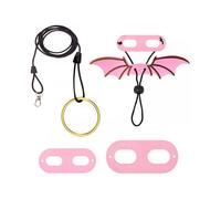 (Pink) Bearded Dragon Lizard Leash Harness, Adjustable Small Reptile Animals Harness W/ 3 Size Wing For Outdoor Safety Walking