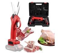 Pink Beryl Forbici Elettriche Ricaricabili Senza Fili Per Tagli Difficili | Per Tagliare Piccole Ossa, Pollame E Verdure | Batterie Da 2000mah X2 | Risparmia Tempo E Fatica In Cucina!,Red