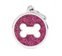 PINK BIG GLIT CIRCLE WHITE BON