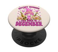 Pink Birthday Gnome Bday Princess For Women Born In December PopSockets PopGrip Adesivo