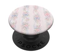 Pink Blue Bow Coquette Pastel Floral Pattern PopSockets PopGrip Adesivo