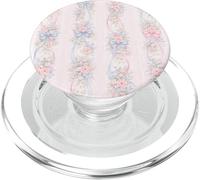 Pink Blue Bow Coquette Pastel Floral Pattern PopSockets PopGrip per MagSafe