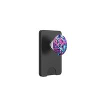 Pink Blue Butterflies Stained Art Effect Stain White Flowers PopSockets PopWallet per MagSafe