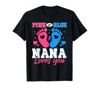 Pink Blue Nana ti ama in attesa della rivelazione del sesso del bambino Maglietta