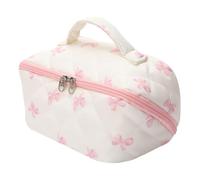 Pink Bow Makeup Bag - Grande Necessaire Per Trucchi | Organizzazione Per Esterni Viaggio Casa Ufficio Cura Della Pelle Penne Matite Soluzione Di Archiviazione Per Donne Ragazze