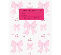 Pink Bow Preppy Notebook for girls and women | 200 Pages | 8.5 X 11in |College ruled Composition Notebook | Perfect for Writing, Journaling & Creative ... for Dreams, Plans & Daily Inspirations ✨