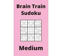 Pink Brain Train Sudoku Book, 9x9 Puzzles, 100 Pages, 5x8, Medium