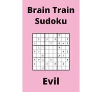 Pink Brain Train Sudoku Book, 9x9 Puzzles, 150 Pages, 5x8, Evil