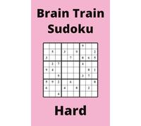 Pink Brain Train Sudoku Book, 9x9 Puzzles, 200 Pages, 5x8, Hard