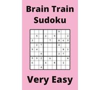 Pink Brain Train Sudoku Book, 9x9 Puzzles, 50 Pages, 5x8, Very Easy