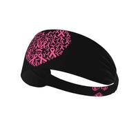 Pink Breast Cancer Awareness Elastic Exercise Headband For Women&Men,Wide Headbands For Women Athletic Sweatbands - Fashion Elastic Sports Hair Band For Yoga Fitness
