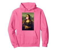 Pink Bubble Gum Mona Lisa Pop Art da Vinci Felpa con Cappuccio