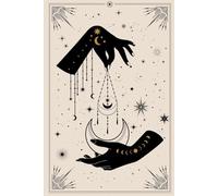Pink Celestial Moon Journal: 100 sheet lined notebook, 6x9