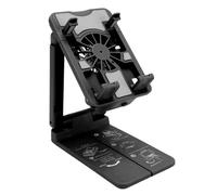 Pink Cell Phone Stand with Cooler Radiator Fan Colorful RGB light Smartphone Cooling Silent Fan Height Compatible with IOS and Android Multi Angle Adjustable Suitable for Hand (Black)