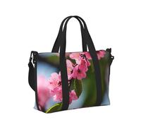 Pink Cherry Blossoms 1 Stampa Donne Uomini Borsa a Mano da Viaggio per Pieghevole Borsa Portatile per Viaggi di Weekend Viaggi