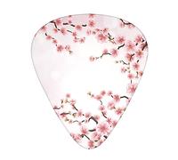 Pink Cherry Blossoms StOlmx - Set di plettri per chitarra, design con stampa completa, 3 spessori disponibili