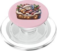 Pink Christmas Must Haves For Women Girls Cute Winter Cat PopSockets PopGrip per MagSafe