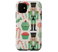 Pink Christmas Nutcracker Candy Cane Pink Nutcracker Cupcake Custodia per iPhone 11