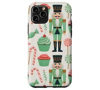 Pink Christmas Nutcracker Candy Cane Pink Nutcracker Cupcake Custodia per iPhone 11 Pro