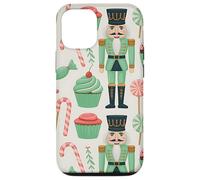 Pink Christmas Nutcracker Candy Cane Pink Nutcracker Cupcake Custodia per iPhone 12/12 Pro
