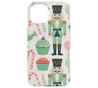 Pink Christmas Nutcracker Candy Cane Pink Nutcracker Cupcake Custodia per iPhone 15
