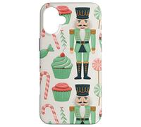 Pink Christmas Nutcracker Candy Cane Pink Nutcracker Cupcake Custodia per iPhone 16 Plus