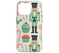 Pink Christmas Nutcracker Candy Cane Pink Nutcracker Cupcake Custodia per iPhone 16 Pro