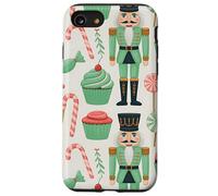 Pink Christmas Nutcracker Candy Cane Pink Nutcracker Cupcake Custodia per iPhone SE (2020) / 7/8