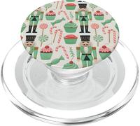 Pink Christmas Nutcracker Candy Cane Pink Nutcracker Cupcake PopSockets PopGrip per MagSafe