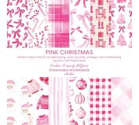 Pink Christmas Pattern Paper Pad for Scrapbooking, Junk Journals, Collage, and Cardmaking - Square Craft Paper Book: Modern Musings Patterns Featuring ... Bows, Gingham, and Nutcrackers Holiday Pages