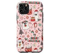 Pink Christmas Spooky Ghost Merry Christmas Retro Pastel Custodia per iPhone 11 Pro