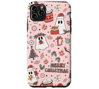 Pink Christmas Spooky Ghost Merry Christmas Retro Pastel Custodia per iPhone 11 Pro Max